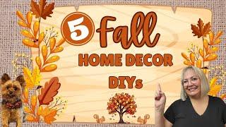 5 FALL HOME DECOR DIYS/UNIQUE FALL HOME DECOR/DOLLAR TREE FALL DIYS