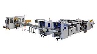 High speed automatic 2 colors printing napkin tissue making machinery production line