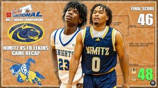 McDonald's Texas Invitational 2024 Div 1 Bronze Championship | Nimitz HS vs FB Elkins HS