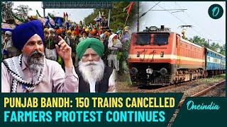 Punjab Bandh Today: Over 150 Trains Cancelled as Farmers Protest at Shambhu & Khanauri Border Points