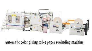 Color gluing lamination kitchen towel small toilet paper roll making machine