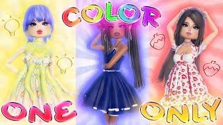 **ONE** COLOR ONLY CHALLENGE IN Dress To Impress!