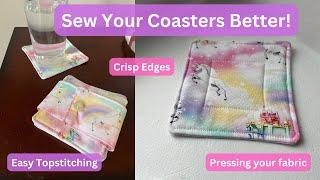 Sew Coasters Better! Tips to Sew Crisper, Cleaner, and Faster Coasters | DIY Coaster Tips