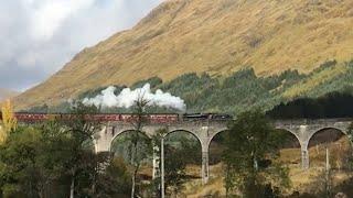 Glenfinnan Viaduct - Jacobite steam train crossing - Mallaig-Fort William  14/10/2022 (Harry Potter)