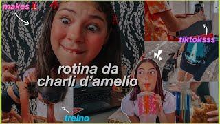 seguindo a rotina da Charli D´Amelio por um dia  | *tiktoks, estudos, iced coffee...*