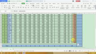 Sum Function use in Excel and WPS Office 1 Yearly Expenses