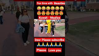 Girls with Teddy fun time at Maaliya Kuwait #viral #funny #shorts