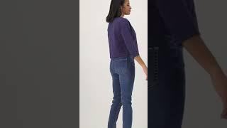 QVC model looking good in jeans