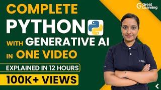 Python Tutorial with Gen AI for 2024 | Python for Beginners | Python full course