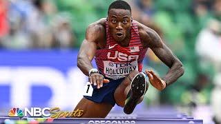 Grant Holloway, eyeing a repeat, wins 110m hurdles heat at Worlds | NBC Sports