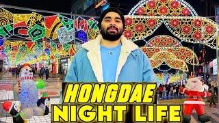 Hongdae Street in Magic of New Year 2025 | Seoul, South Korea | Punjabi Sheikh | VLOG # 4