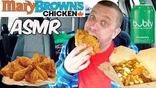 MARY BROWNS 3 PIECE DINNER + POUTINE ASMR (MUKBANG) EATING SOUNDS | MR & MRS RALPHIES ASMR