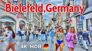 Bielefeld,Germany/ Walking tour Bielefeld city in Germany 4k HDR