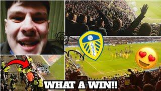 AARONSON SENDS AWAY END MENTAL + DERBY FAN ON THE PITCH AS LEEDS GO BACK TOP | Derby vs Leeds