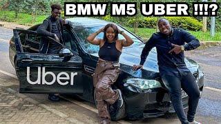 Picking UBER riders with a BMW M5 COMPETITION in Kenya! * Crazy Reactions *