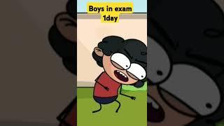 Boys in 1 day before of exam