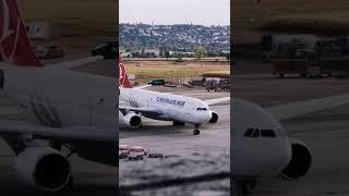 LOUD Engine! Turkish Airlines Airbus A330 arrives at Stuttgart Airport | Plane Spotting