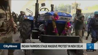 Indian farmers stage massive protest in New Delhi