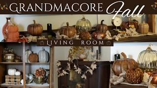 Mixing thrifted and new decor for Fall! Living Room Autumn Decorate