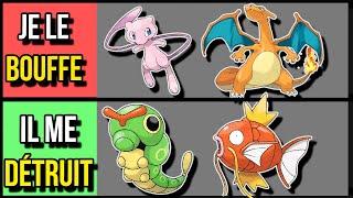 TIERLIST DES POKÉMON CONTRE QUI JE GAGNE LA BAGARRE (ou pas)