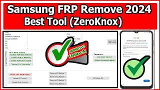 Samsung FRP Remove 2024 Best Tool (ZeroKnox) | Samsung FRP Bypass Tool