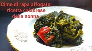 Cime di rapa affogate stufate in padella