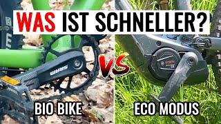 E-Bike ECO Modus VS Bio Bike - Was ist schneller im Uphill?