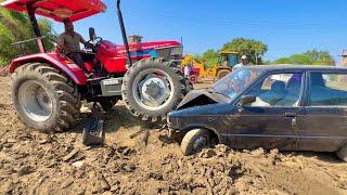 4x4 JCB 3dx Xpert and 4wd Mahindra Arjun NOVO 605 vs Maruti 800 | Maruti 800 Crash Test