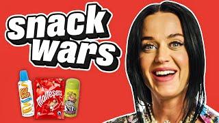 Katy Perry Rates British And American Food | Snack Wars