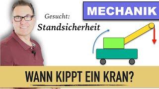 Wann kippt ein Kran um? | Kippmoment | Standmoment | Standsicherheit | Sicherheit gegen Kippen