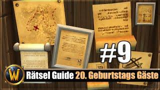 Rätsel Guide: Tag 9 - 20. Geburtstags Gäste Rätsel - Geheimnisse von Azeroth