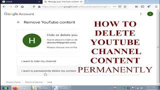 How to Delete Unused Youtube channel & Content Permanently-Latest Tutorial