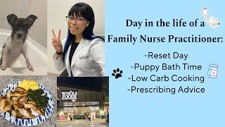 Day in the life of a nurse practitioner: Easy Meal Prep and Mini Schnauzer Puppy Bath