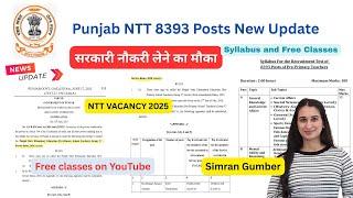 NTT 8393 Punjab Vacancy 2025 Simran Gumber Level Up Learning
