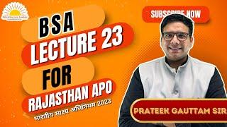 The Bharatiye Sakshya Adhiniyam,2023 | BSA 2023 | Lecture-10 | BSA Lecture | New Criminal Law #rjs