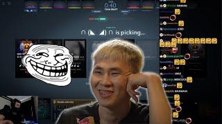 TORONTOTOKYO "I MISCLICKED WTF I didn't want you" when he 1st Picked Gorgc