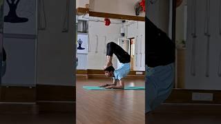 Mastering Shirshasana to Vrischikasana: from Handstand to Scorpion Pose #shorts  #viral  #yoga