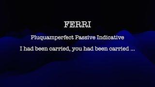 Learning Latin: Pluquamperfect Passive Indicative of FERRE (FERRI)