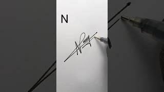 N letter stylish signature making tutorial #easysignature #howtosign #autographs