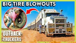 Big Blowouts! Truck Tires Explode On Rough Dirt Roads