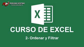 Ordenar y Filtrar  en Excel - 2 Curso de Excel