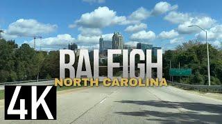 Driving in Raleigh, North Carolina 4K Street Tour - Downtown & North Hills - Best Cities to Move To