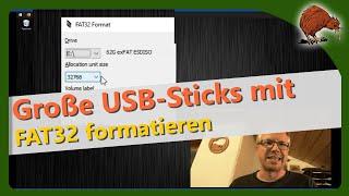 Windows: USB-Sticks und Festplatten größer als 32 GB mit FAT32 formatieren