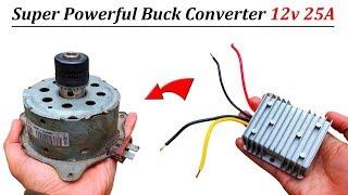 How to Run 12v 25 Amps DC Motor at 48v DC using Buck Converter - REVIEW