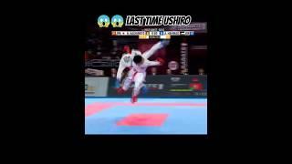 Wow  Last Time Ushiro Ura Mawashi Geri  | Karate Fight | WKF #karate #kumite #shorts #martialarts