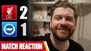 TOP, WITH SO MUCH ROOM TO IMPROVE! LIVERPOOL 2-1 BRIGHTON | MAYCH REACTION