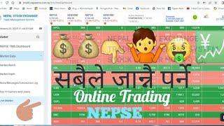 Trading info  Online Trading Nepse@saanosansar