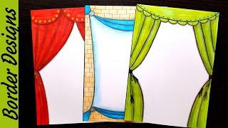 Border designs on paper|Border Designs|Project work Designs|Borders Design for School Project