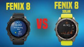 Garmin Fenix 8 vs Garmin Fenix 8 Solar | Full Specs Compare Smartwatches