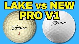 CUTTING OPEN PRO V1 LAKE BALL vs NEW GOLF BALL…